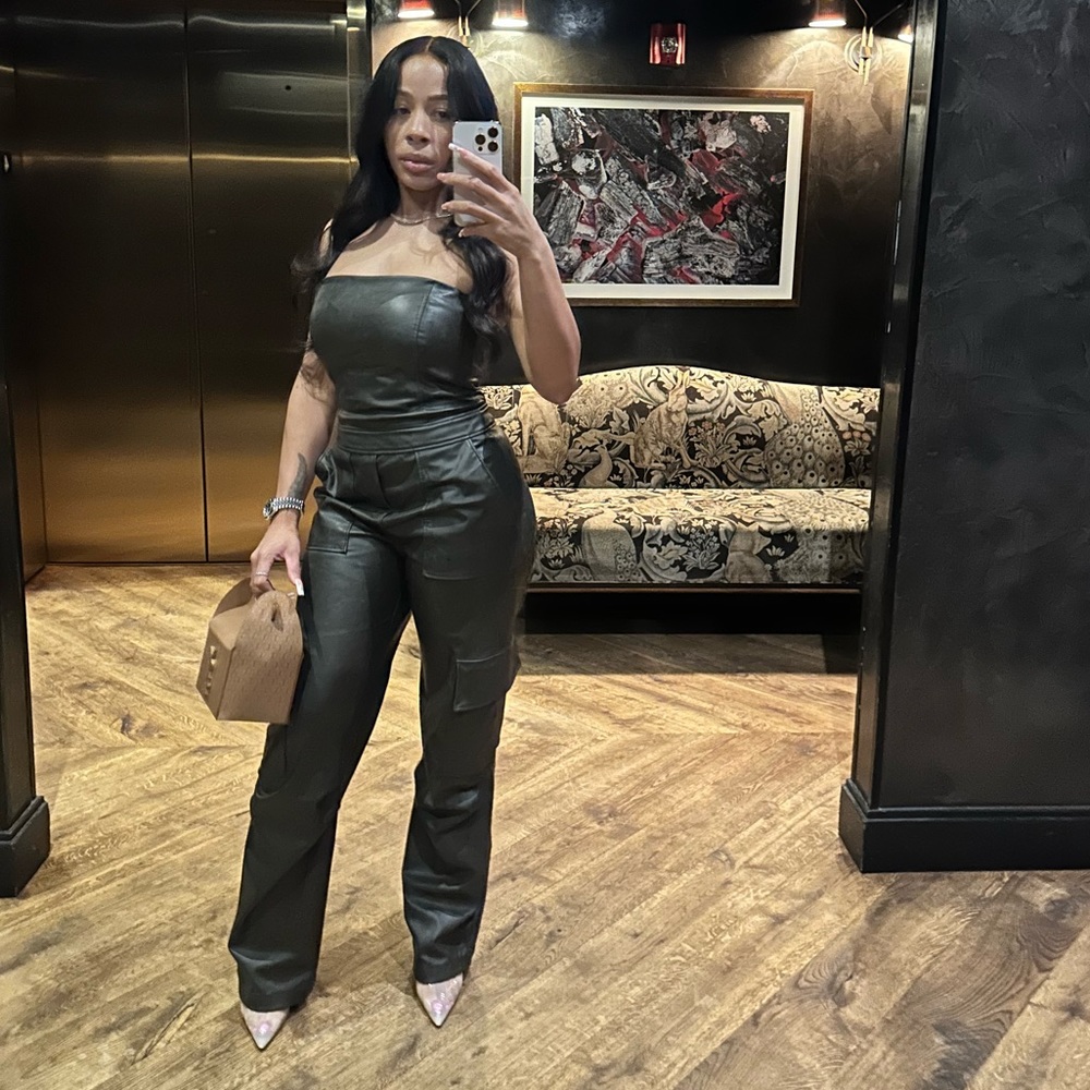 Zara Faux Leather Jumper